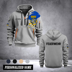 Firefighter Solingen Germany customize Hoodie Half Zipper 0909