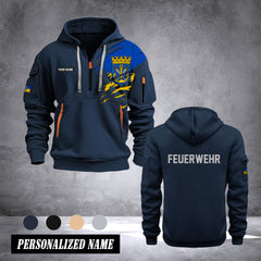 Firefighter Solingen Germany customize Hoodie Half Zipper 0909