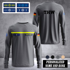 THW Germany customize ranking Sleeve T-shirt 0909