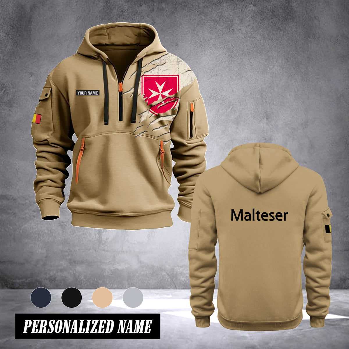 Malteser customize Hoodie Half Zipper 0909