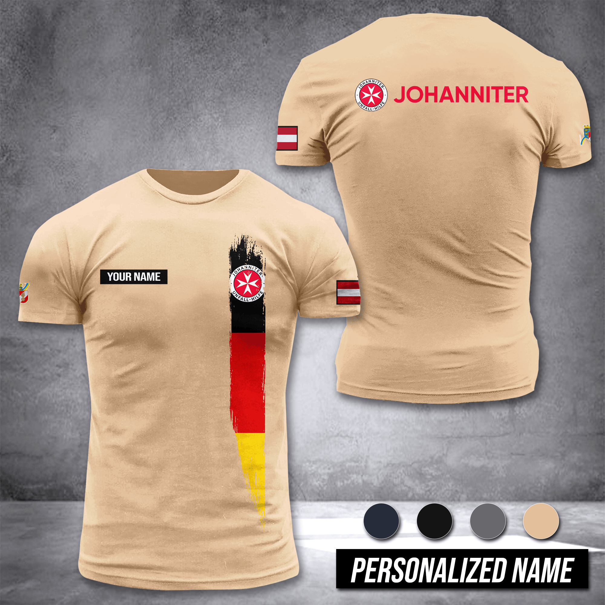Johanniter Germany customize T-shirt 3d DPE