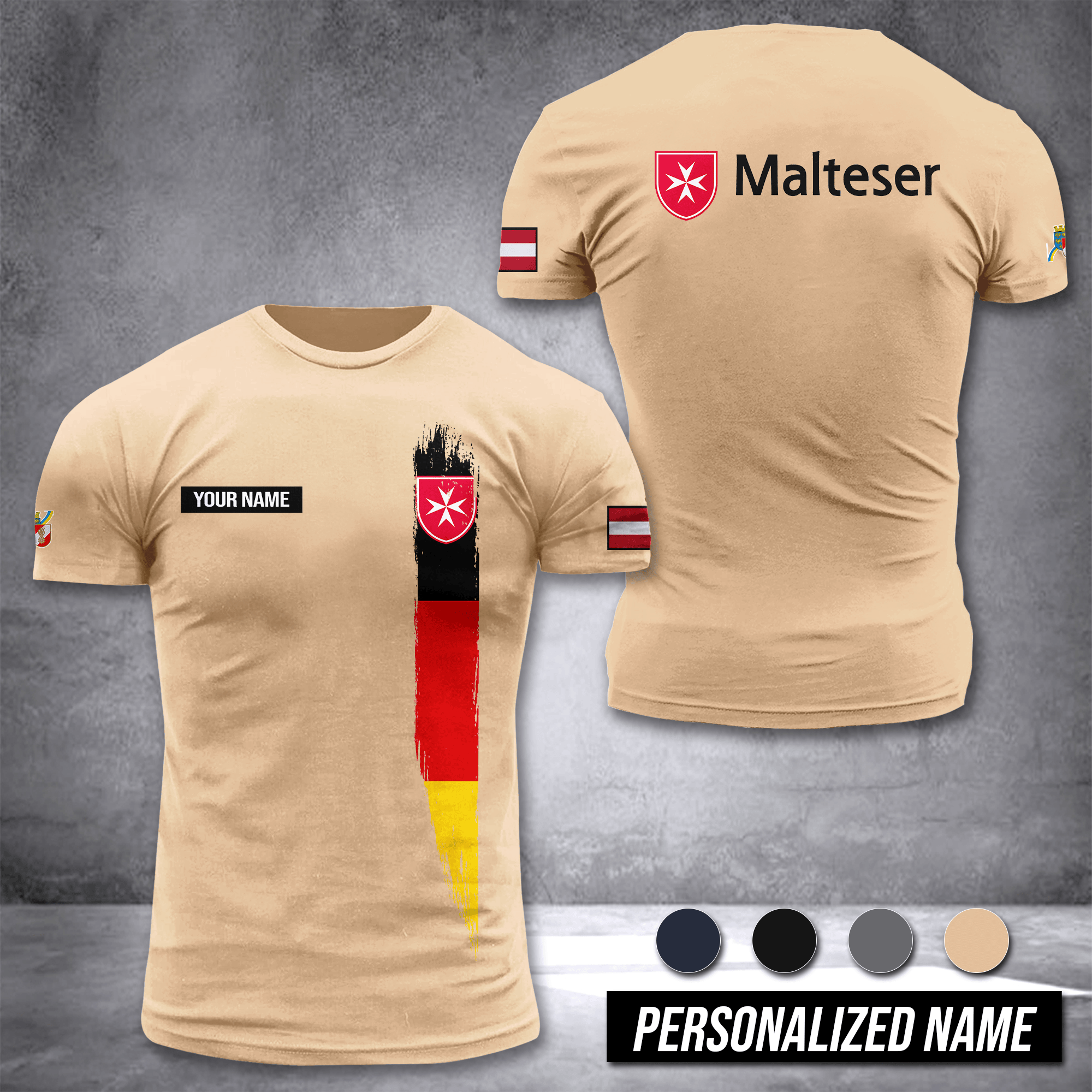 Malteser Hilfsdienst Germany customize T-shirt 3d DPE