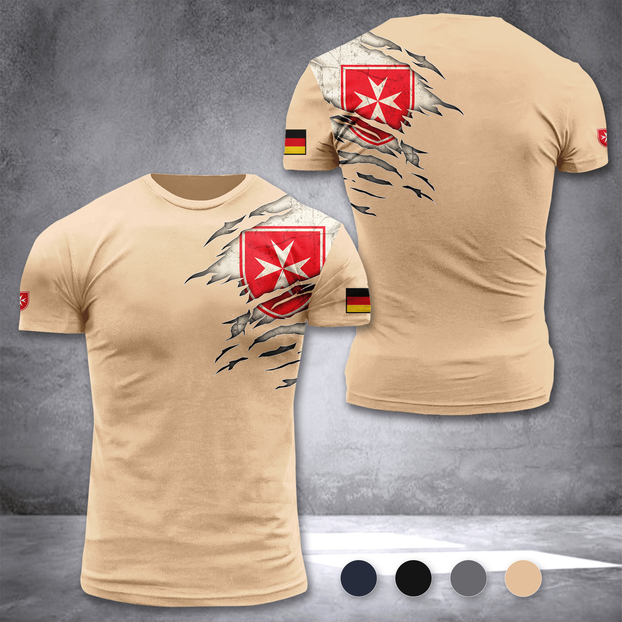 Malteser Hilfsdienst Germany customize T-shirt 3d DUC