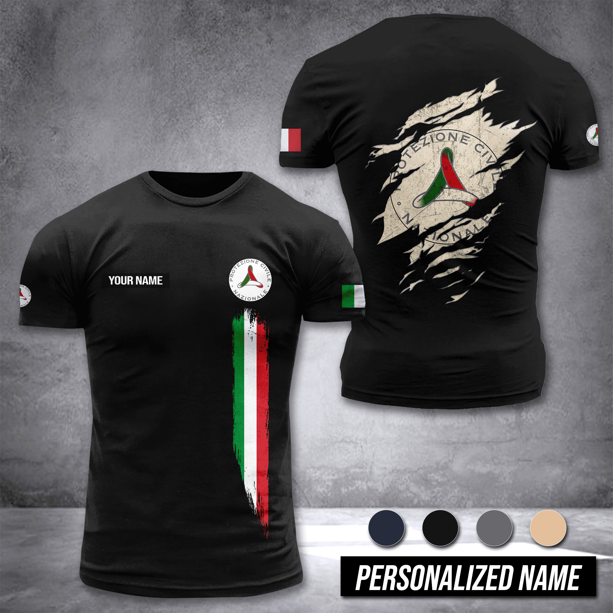 Protezione Civile Italy customize T-shirt 3d DUC