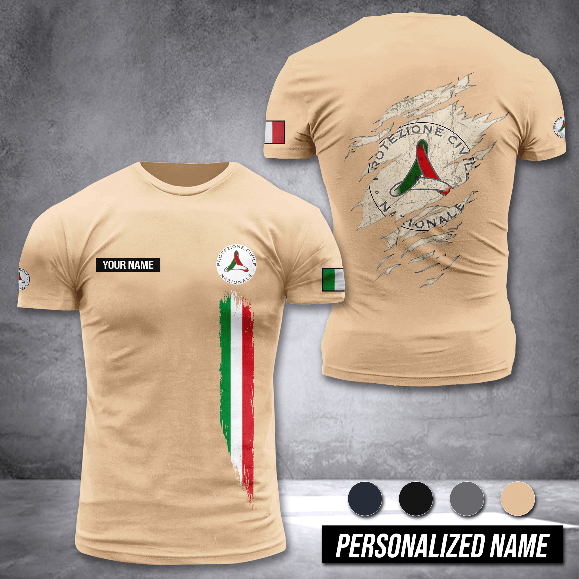Protezione Civile Italy customize T-shirt 3d DUC