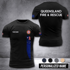Queensland Fire And Rescue Australia customize T-shirt 3d DAH