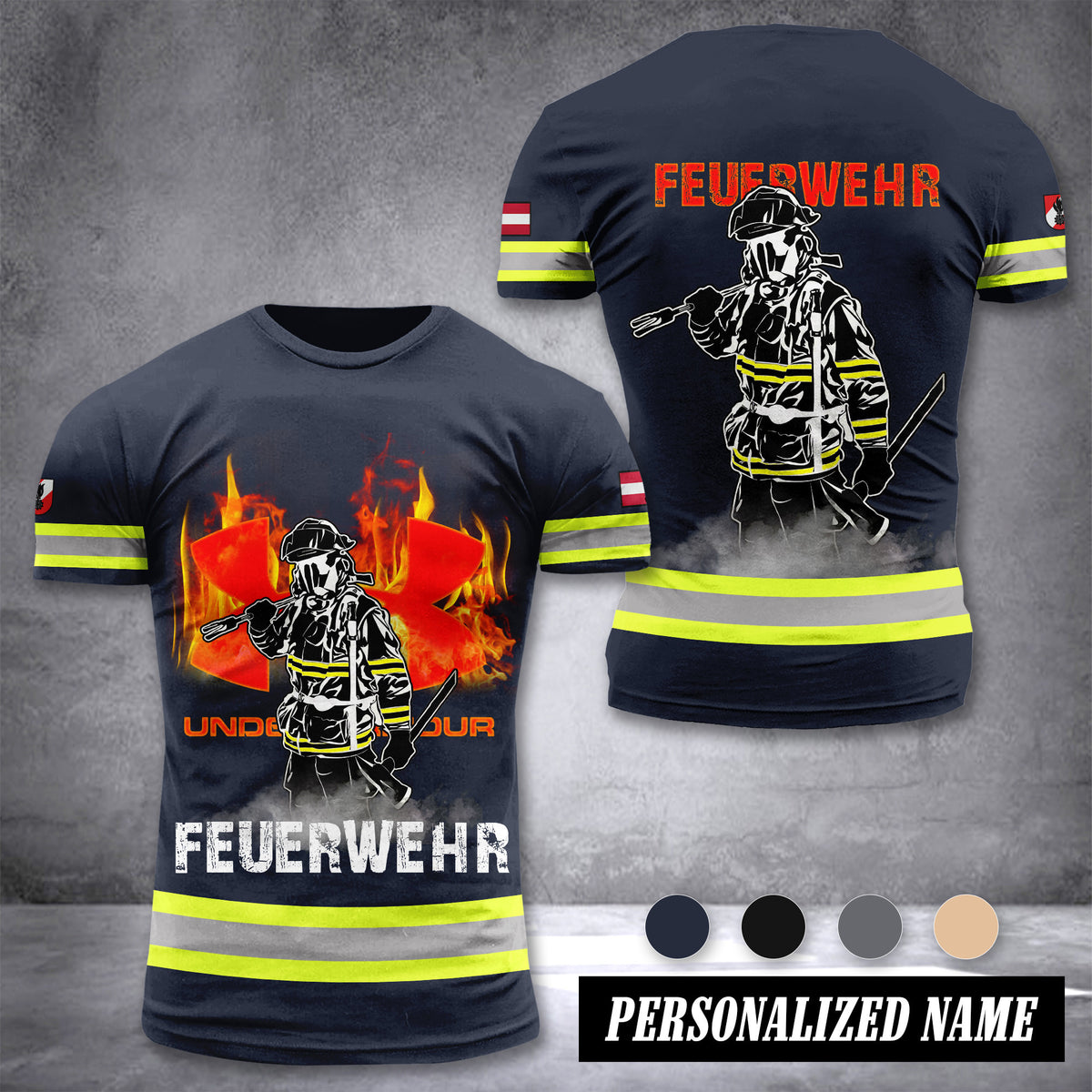 Firefighter Austria T-shirt 3d UAR