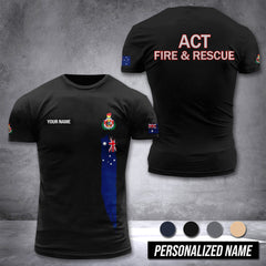 ACT Fire and Rescue Australia customize T-shirt 3d DAH