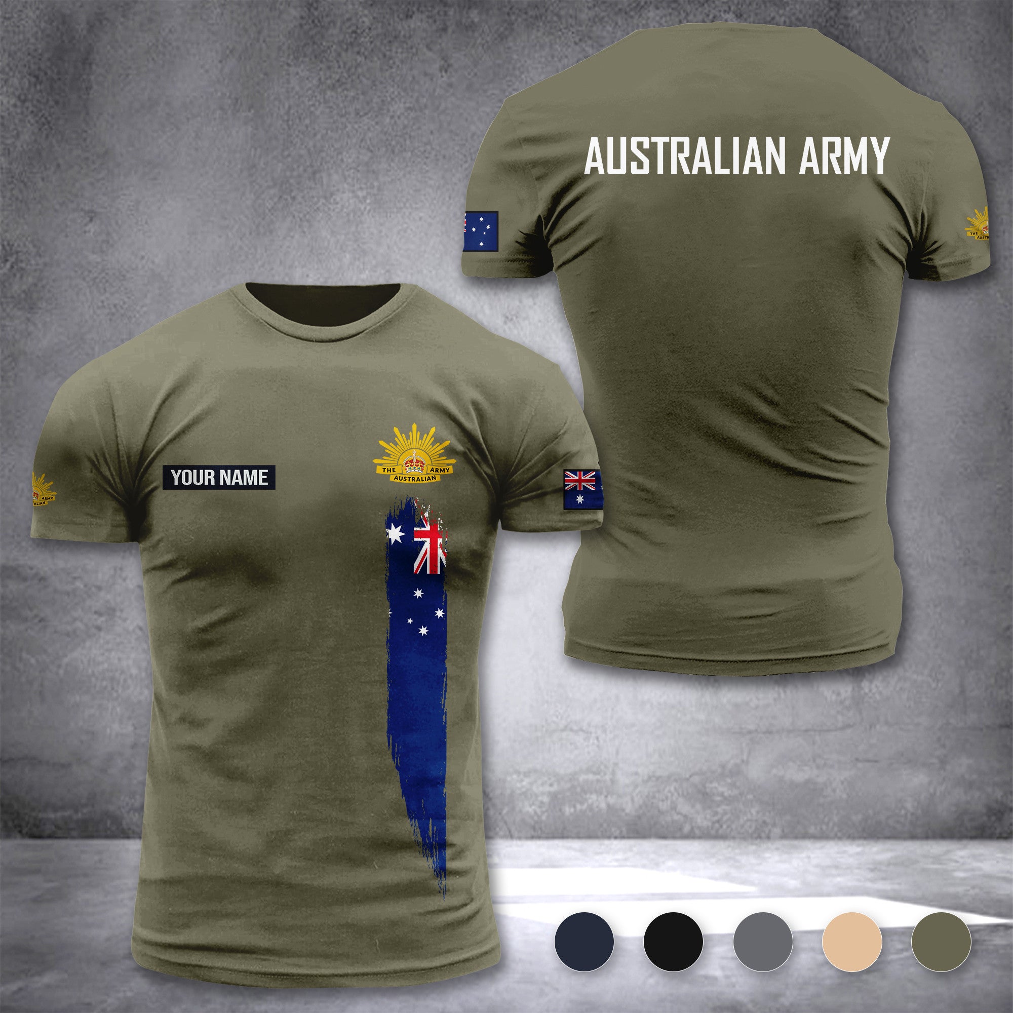 Australia Army customize T-shirt 3d DUC