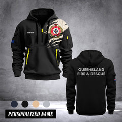 Queensland Fire and Emergency Services Australia customize Hoodie Half Zipper 0909