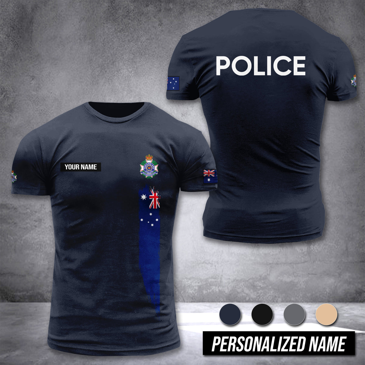 Queensland Police Service Australia customize T-shirt 3d DAH