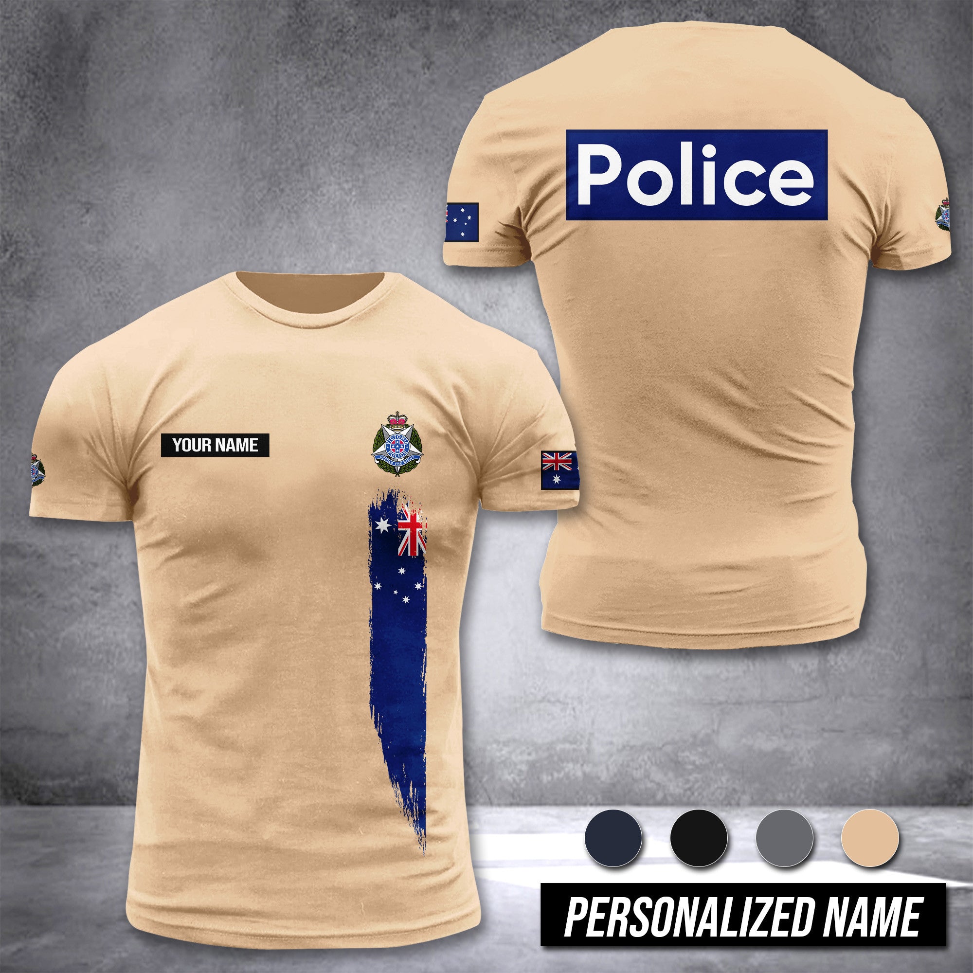 Victoria Police Australia customize T-shirt 3d DAH