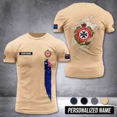 Queensland Fire And Rescue Australian customize T-shirt back
