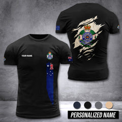 Queensland Police Service Australian customize T-shirt back