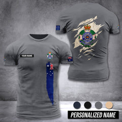 Queensland Police Service Australian customize T-shirt back