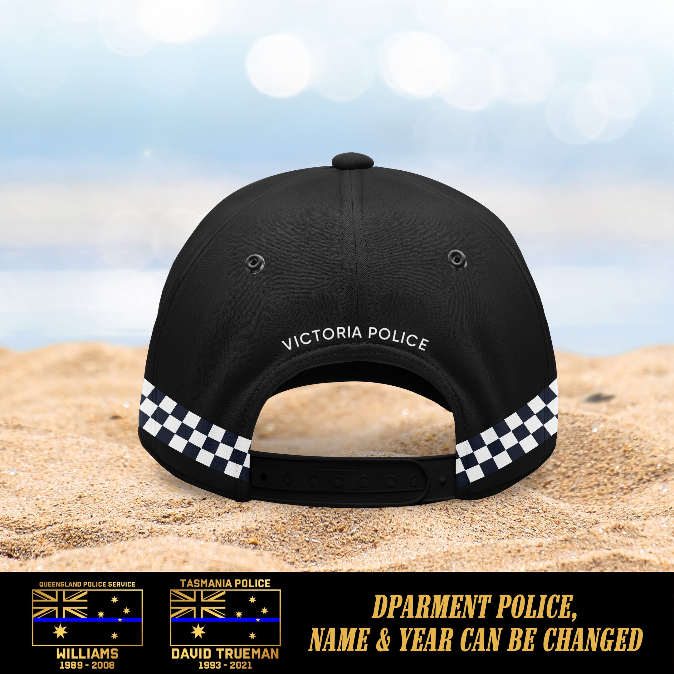 Blue Line Australia customize cap 3d printed 042
