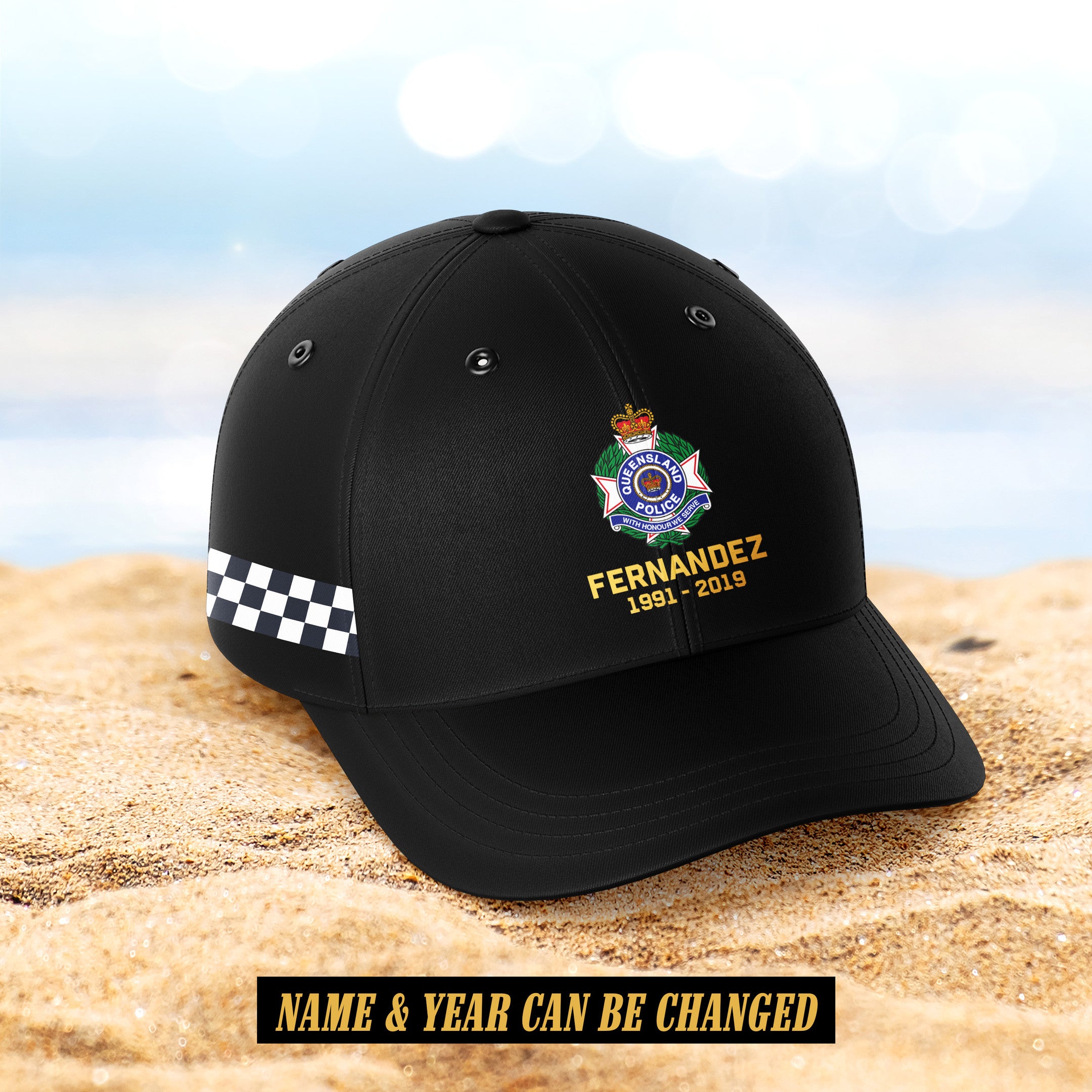 Queensland Police Service Australia customize cap 3d printed 042