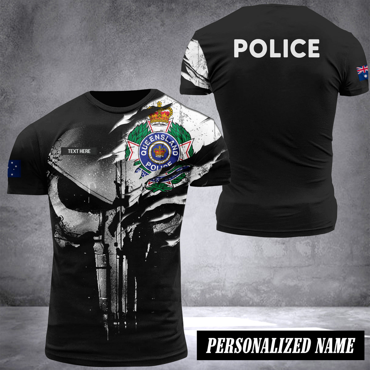 Queensland Police Service Australia customize T-shirt 3d DUC