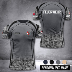Firefighter Austria customize T-shirt digital camo