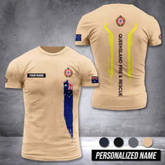 Queensland Fire And Rescue Australia customize T-shirt nte