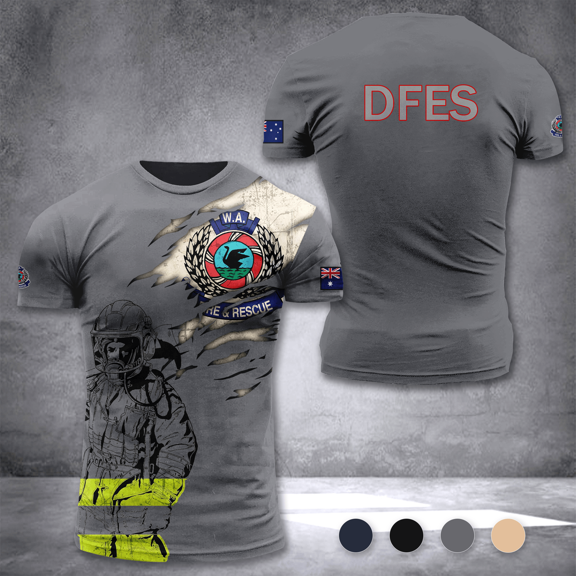 Department of Fire and Emergency Services Australia customize T-shirt 103