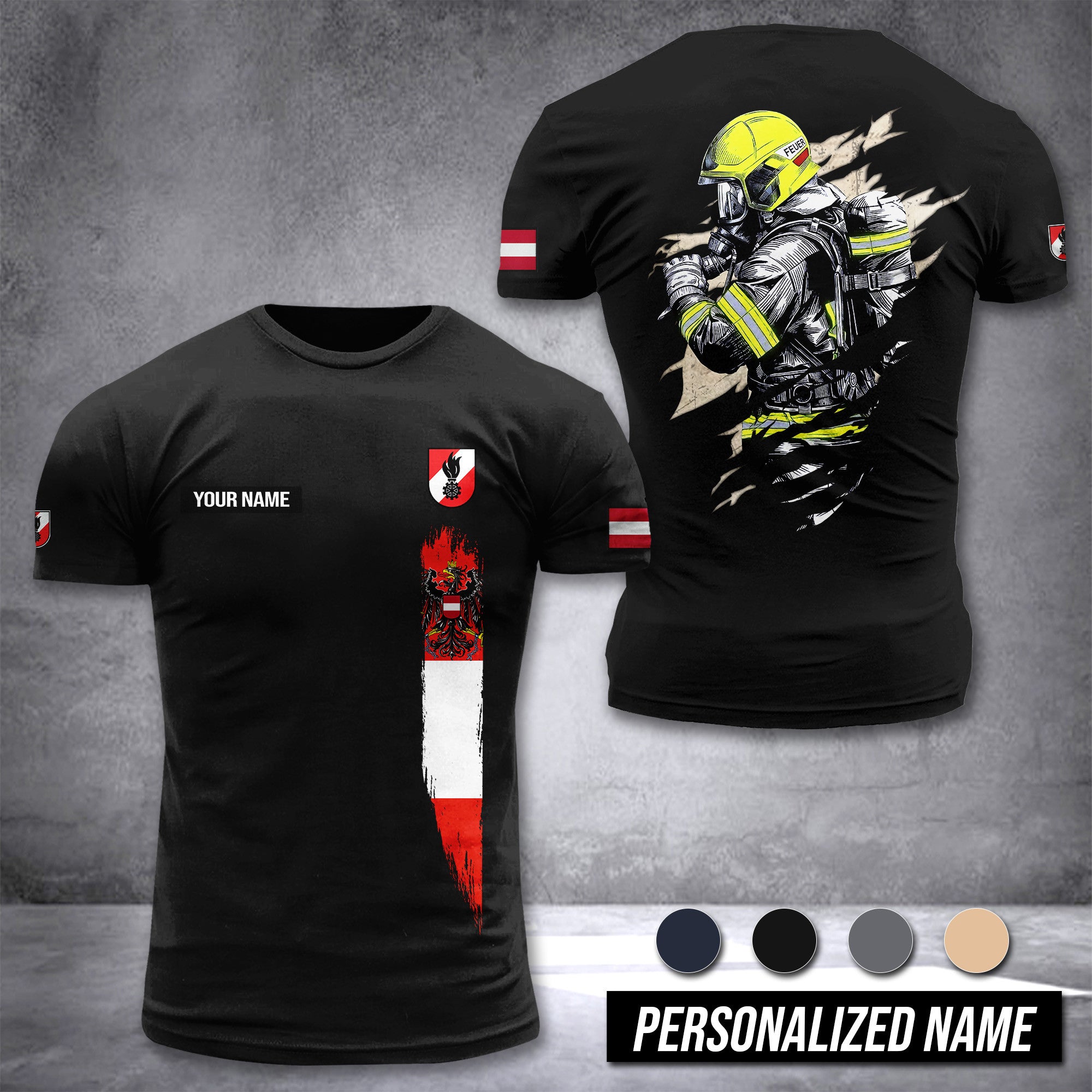 Firefighter Austria customize T-shirt 230