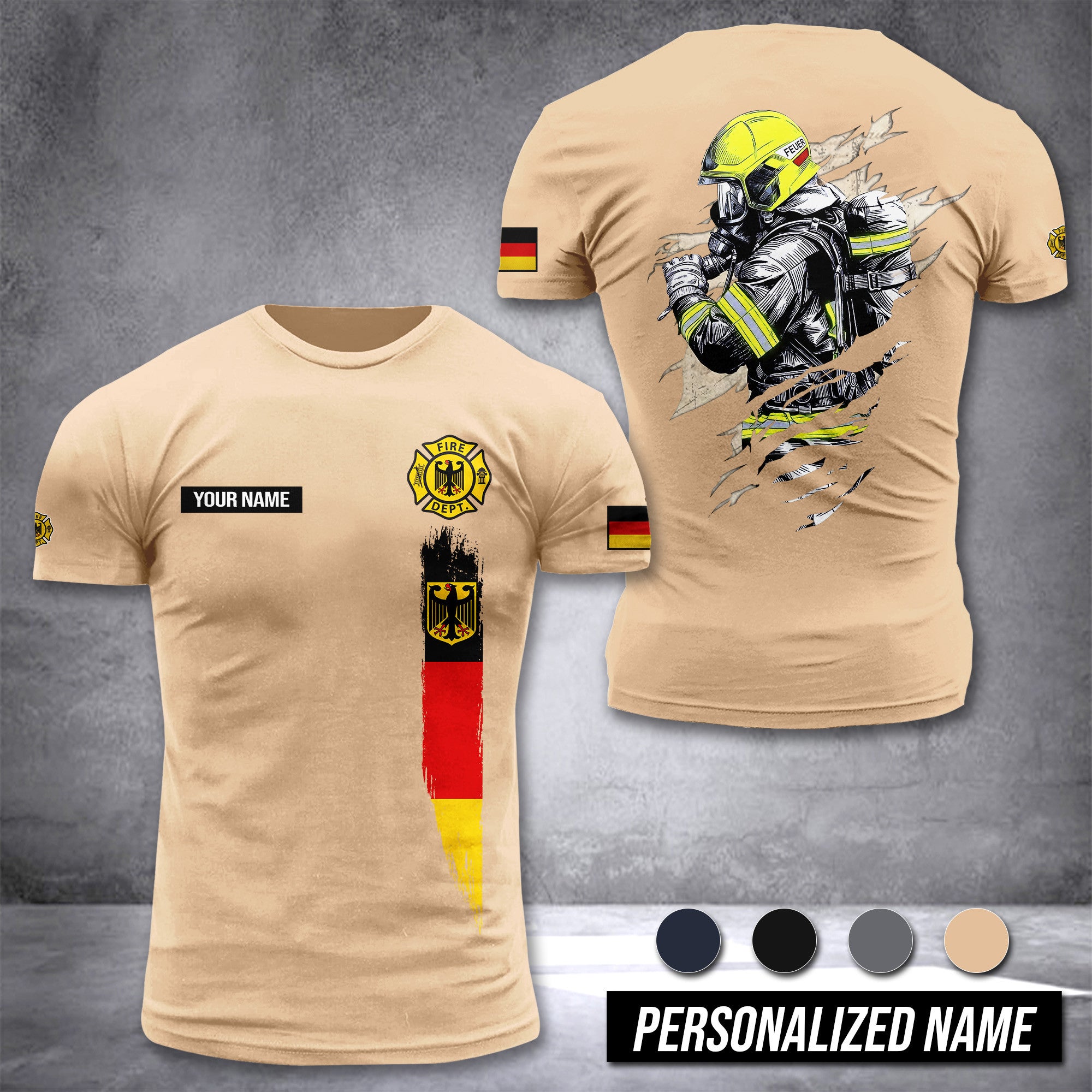 Firefighter Germany customize T-shirt 230
