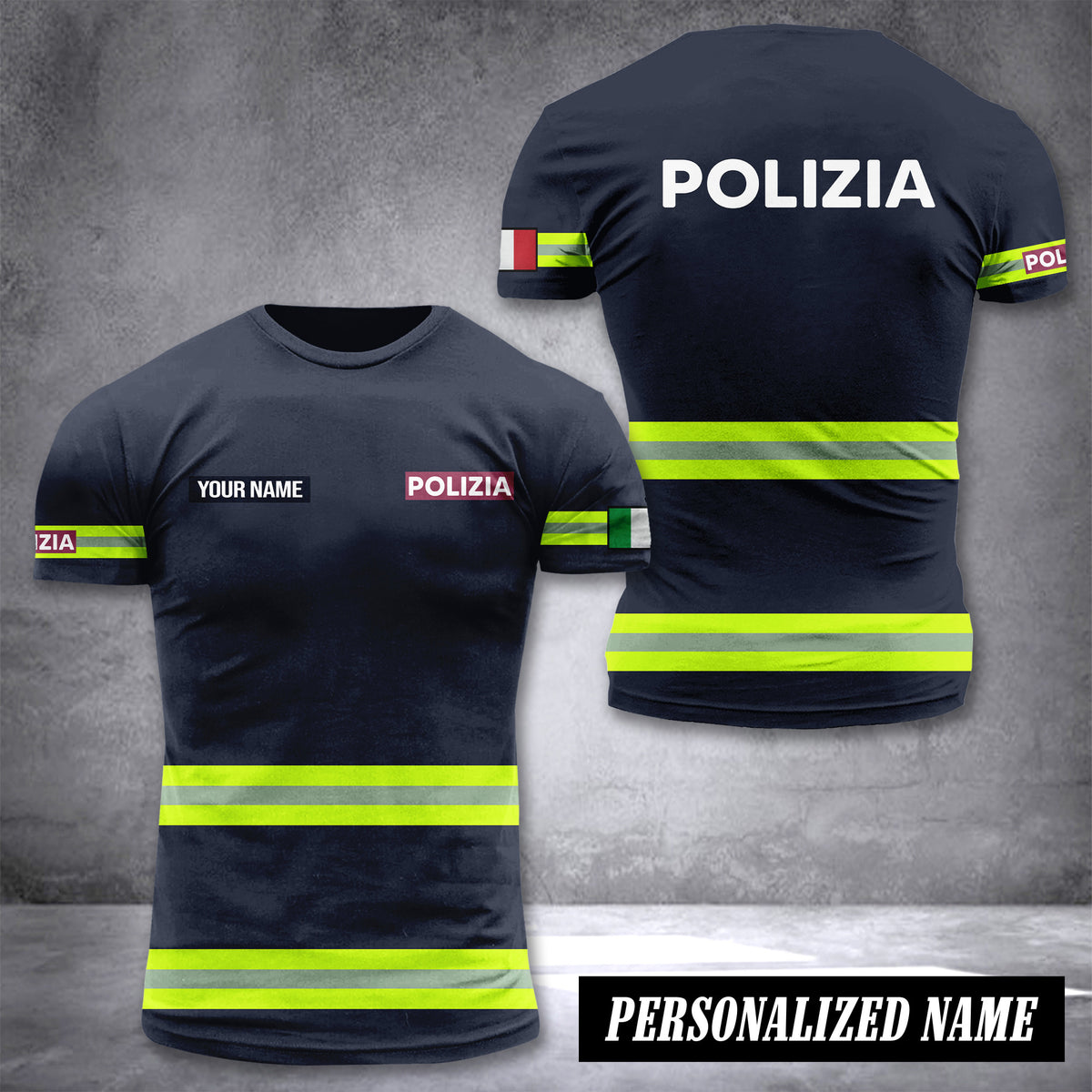 Polizia Italy customize T-shirt 3d 236