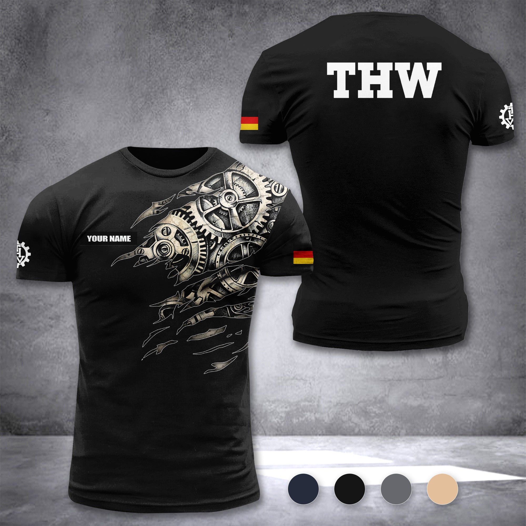 THW Germany customize T-shirt 3d CT4
