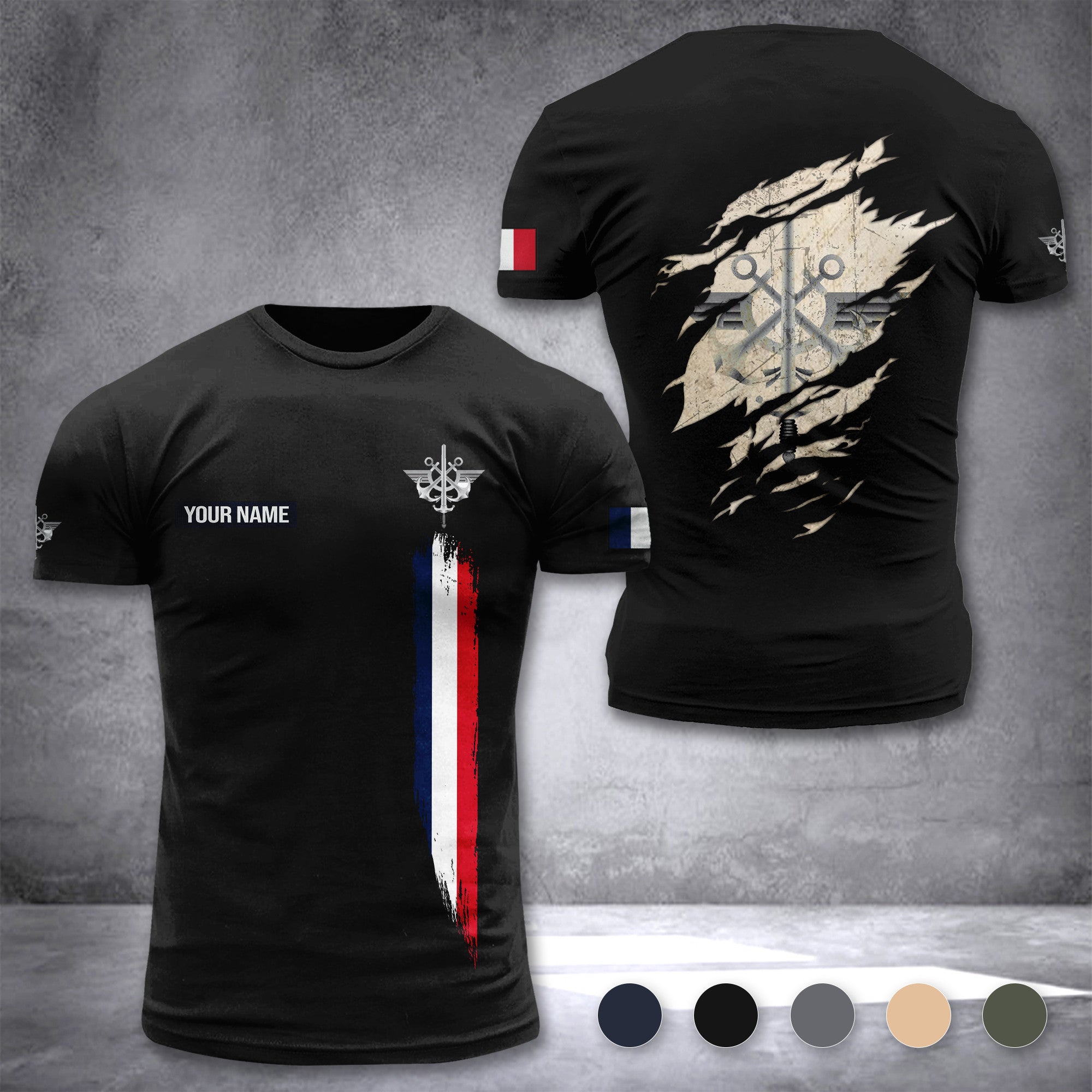 Soldier France customize T-shirt 3d 148