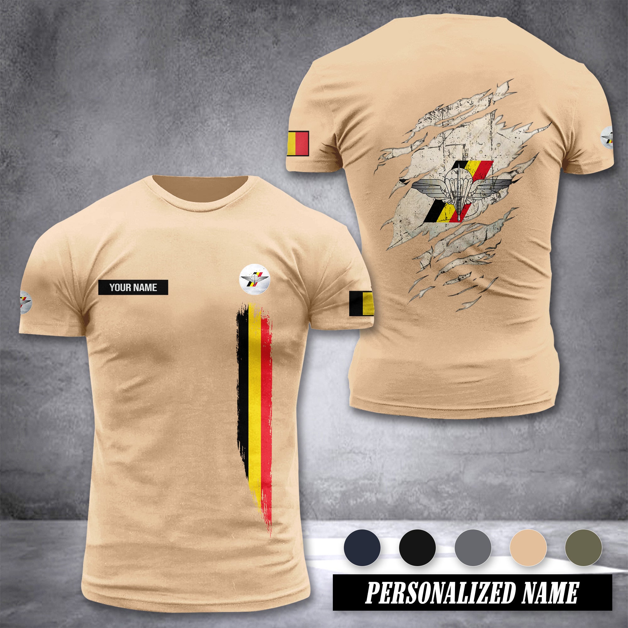 Special Operations Regiment Belgium customize T-shirt back