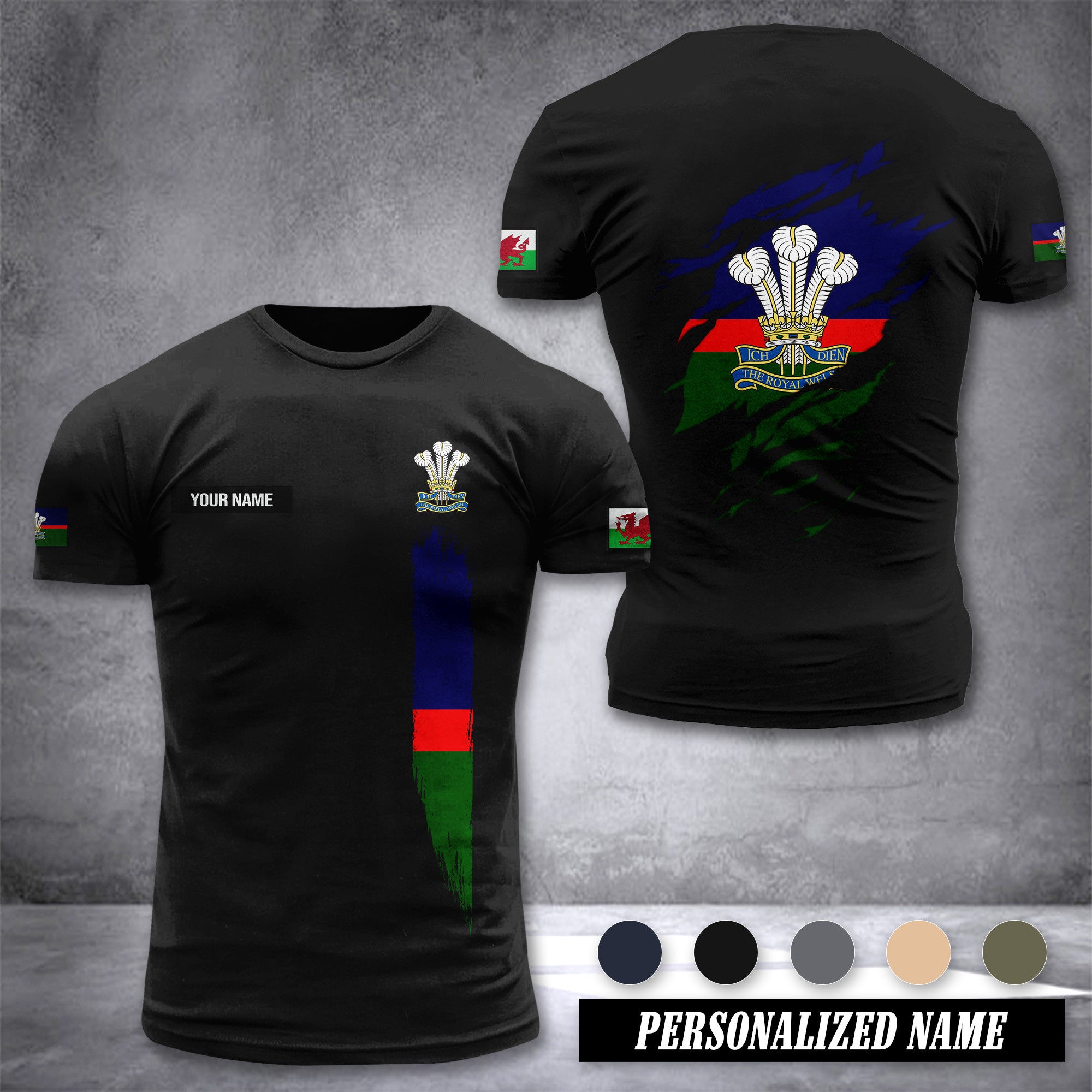 The Royal Welsh customize T-shirt back
