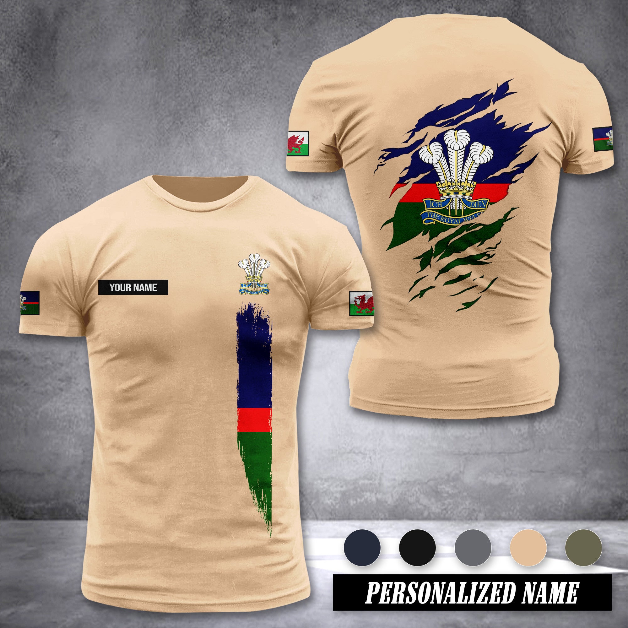 The Royal Welsh customize T-shirt back