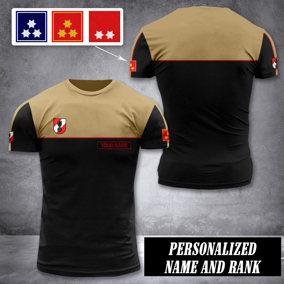 Firefighter Austria customize ranking T-shirt 234