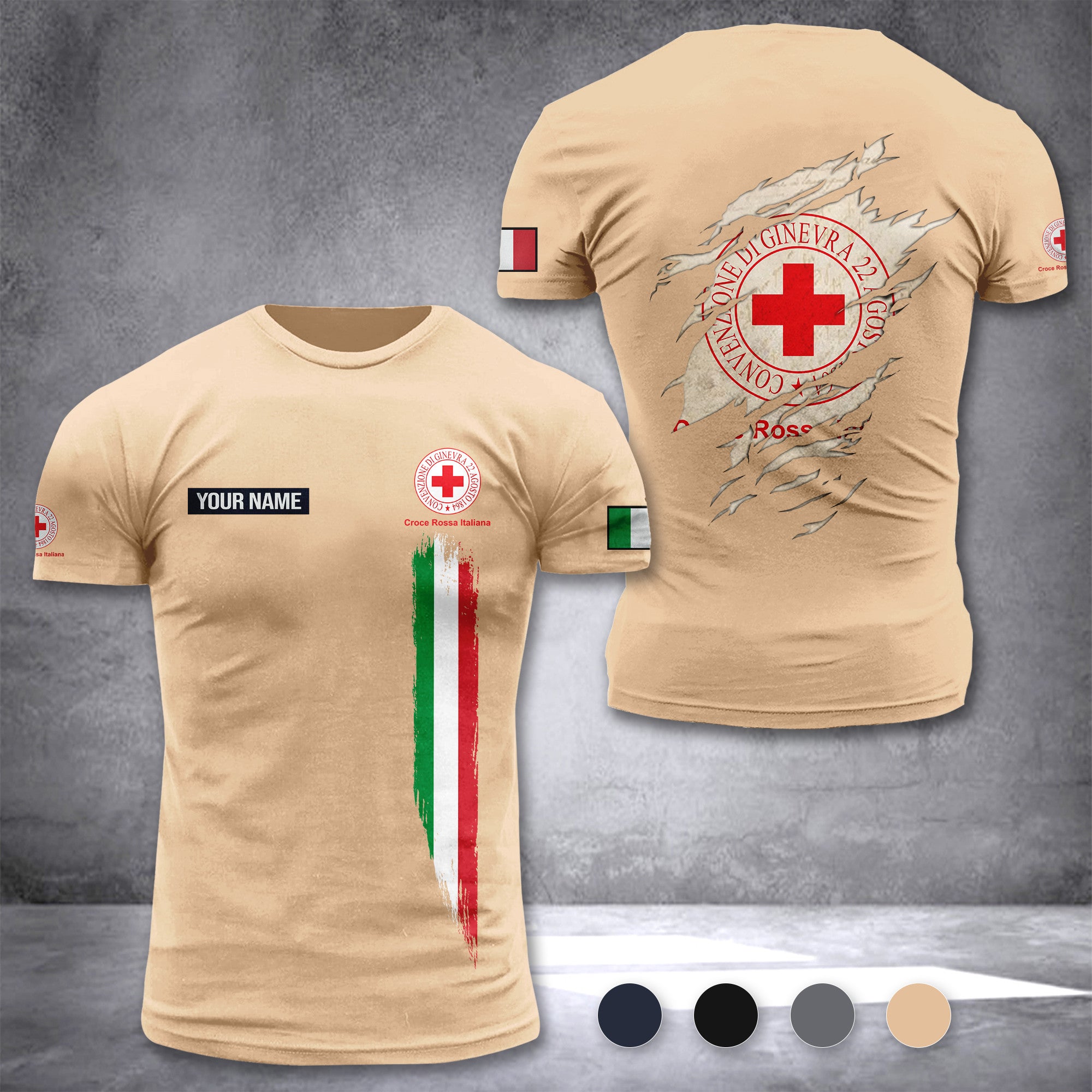 Croce Rossa Italy customize T-shirt zak