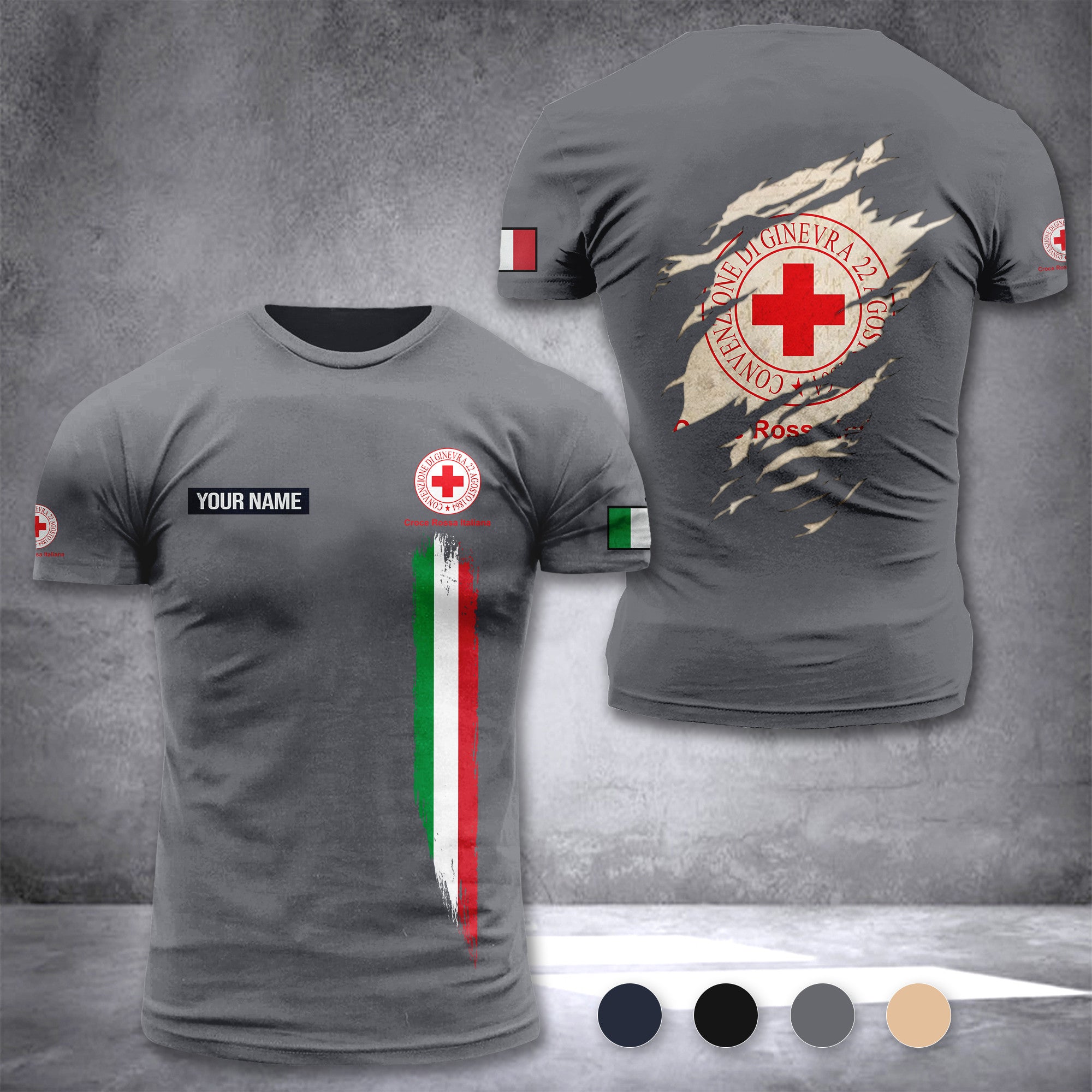Croce Rossa Italy customize T-shirt zak