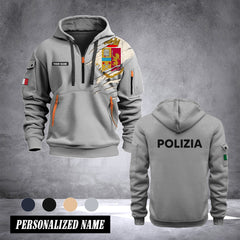 Polizia di Stato Italy customize Hoodie Half Zipper NLG