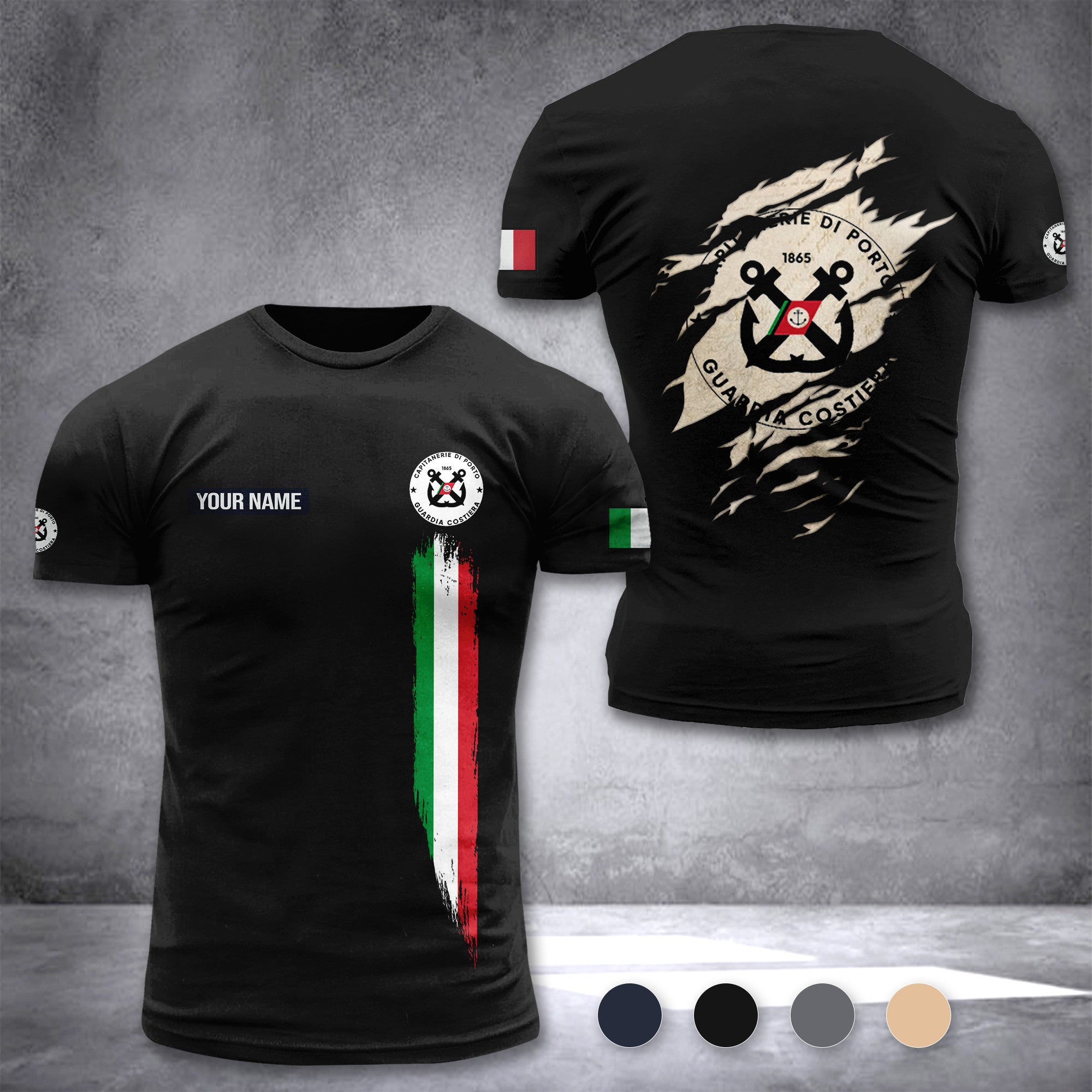 Guardia costiera Italy customize T-shirt zak