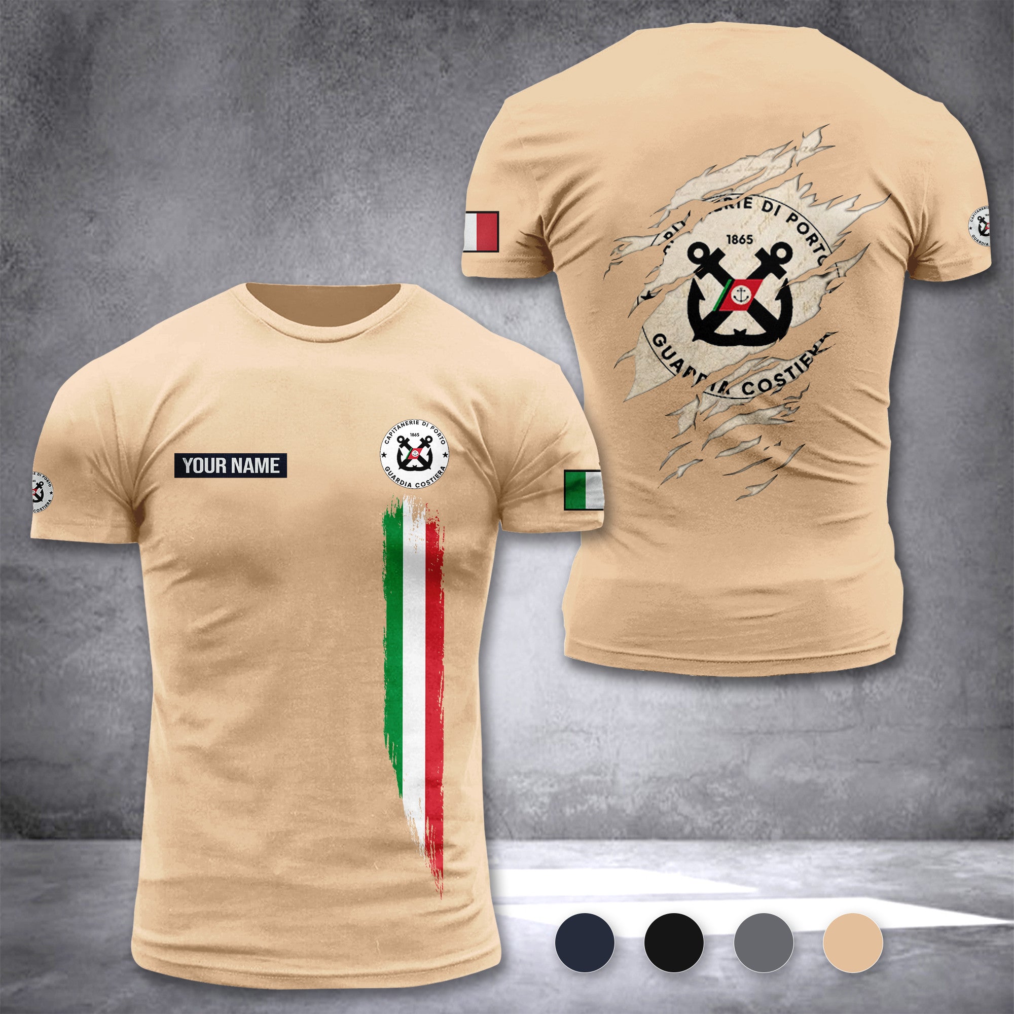 Guardia costiera Italy customize T-shirt zak