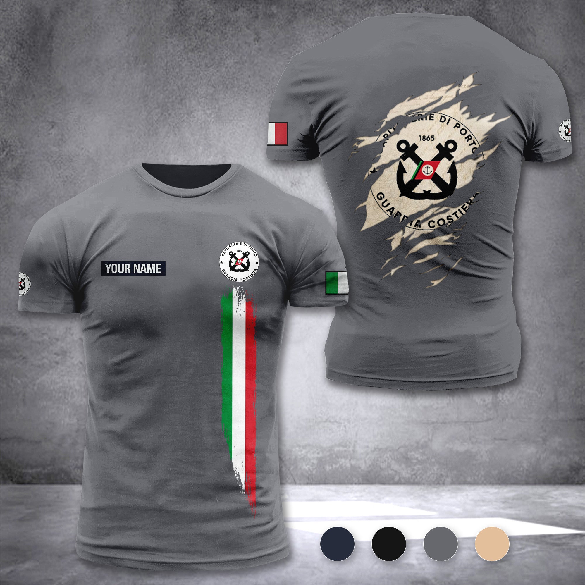 Guardia costiera Italy customize T-shirt zak