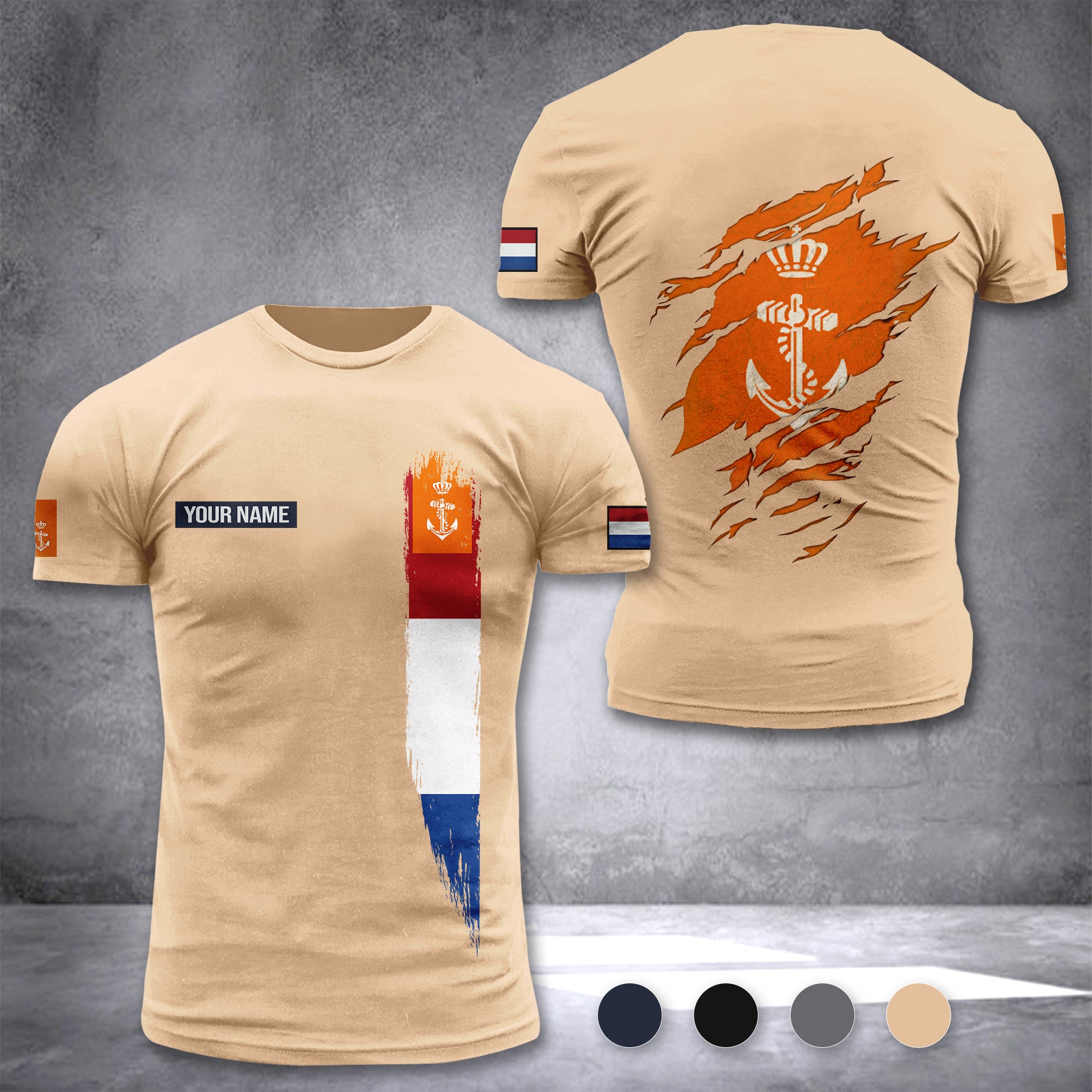 Koninklijke Marine Netherlands customize T-shirt zak