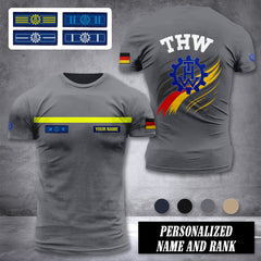 THW Germany customize rank t shirt 3d 246