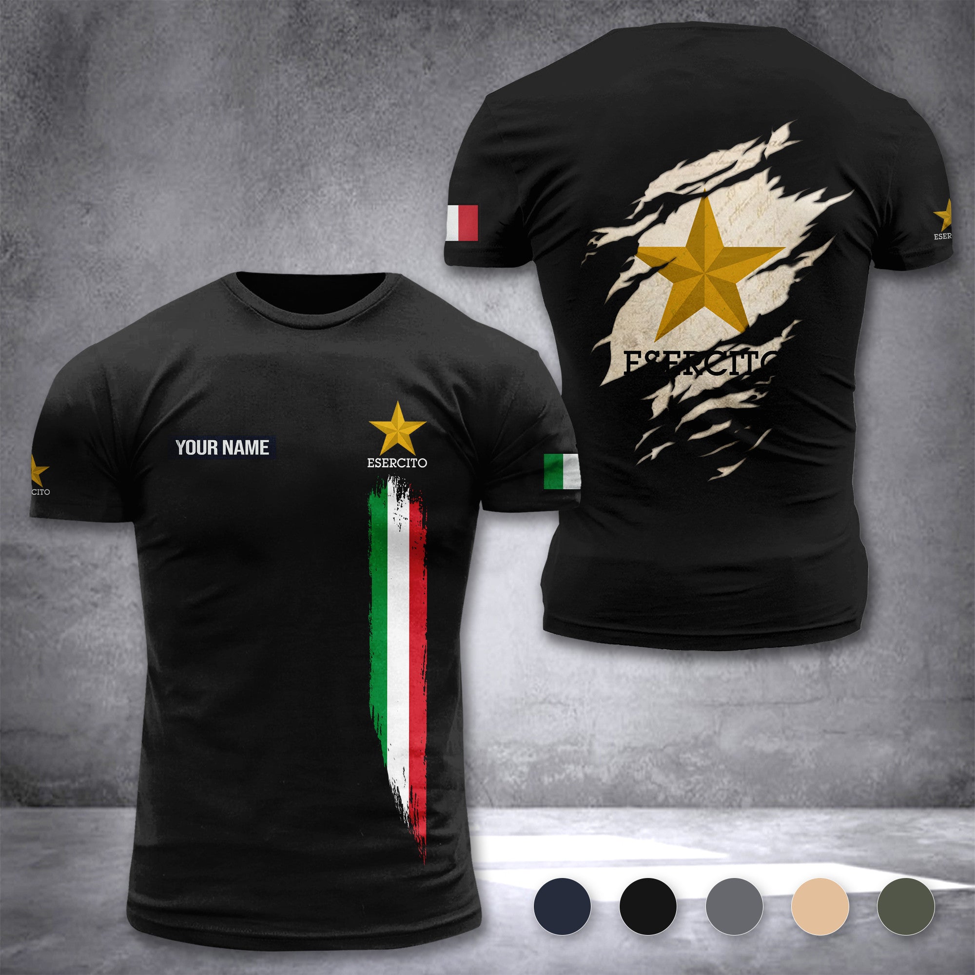 Esercito Italy customize T-shirt back