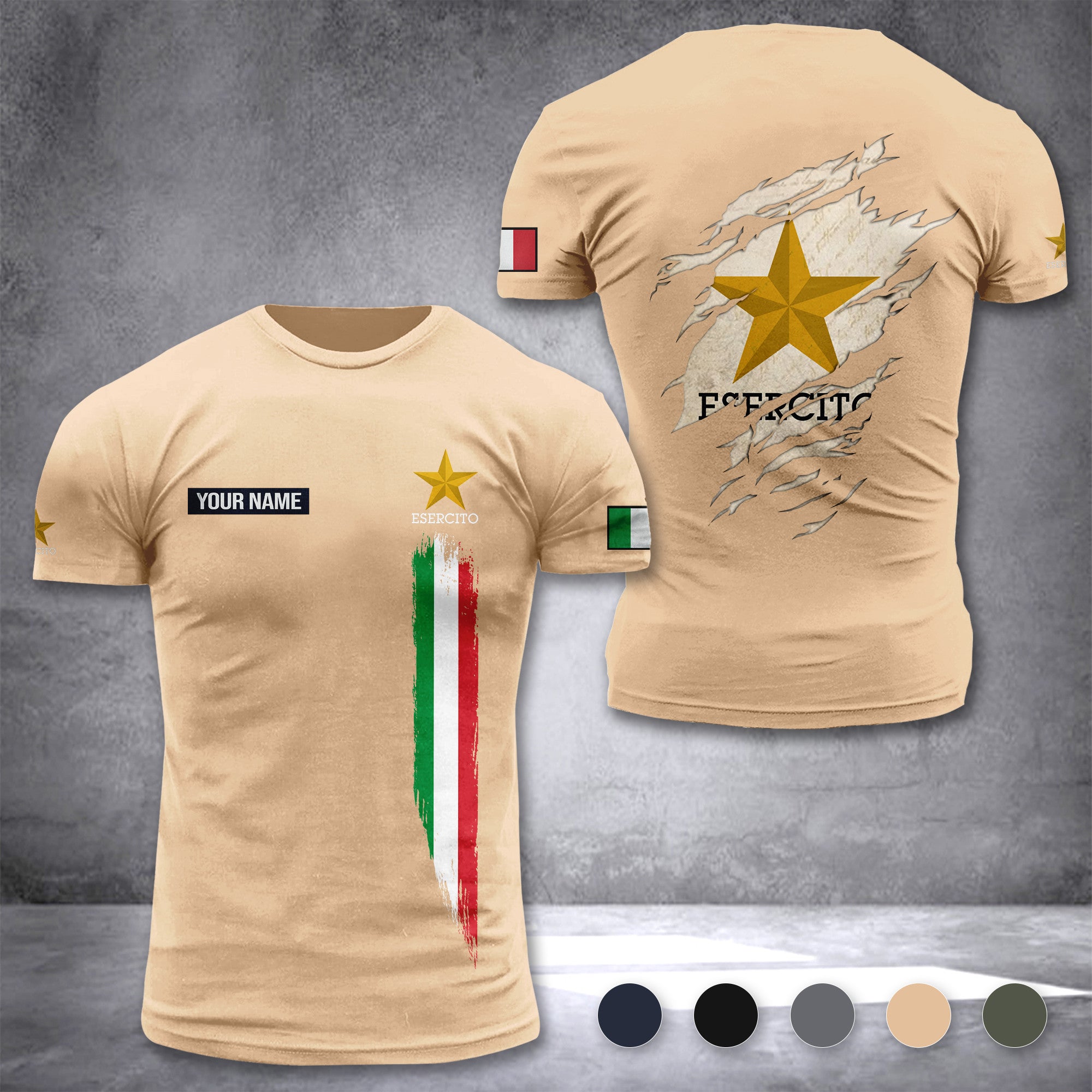 Esercito Italy customize T-shirt back