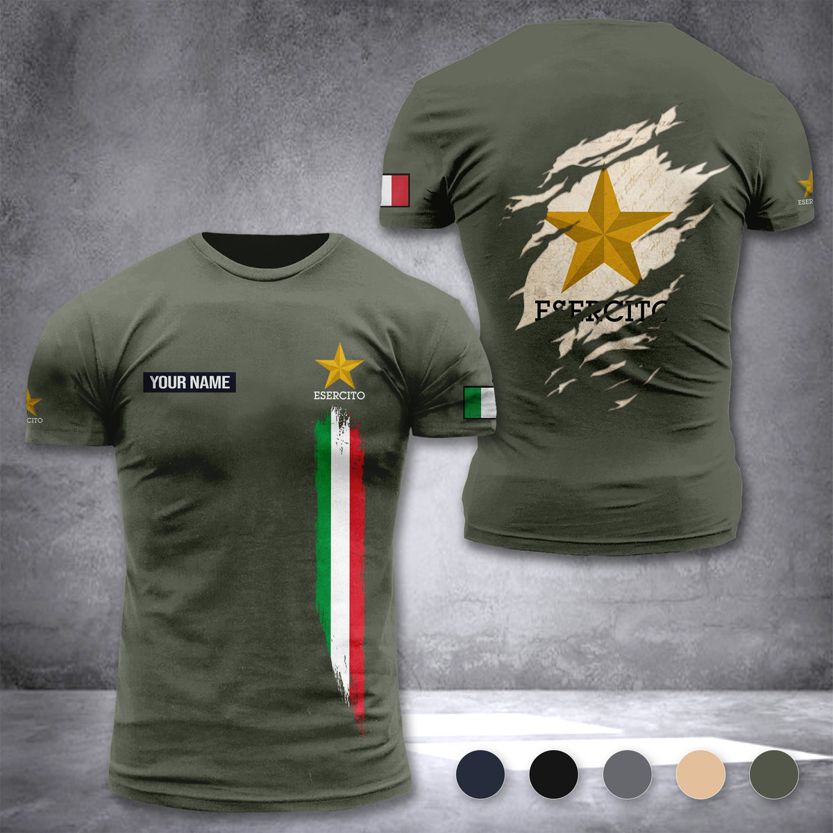 Esercito Italy customize T-shirt back