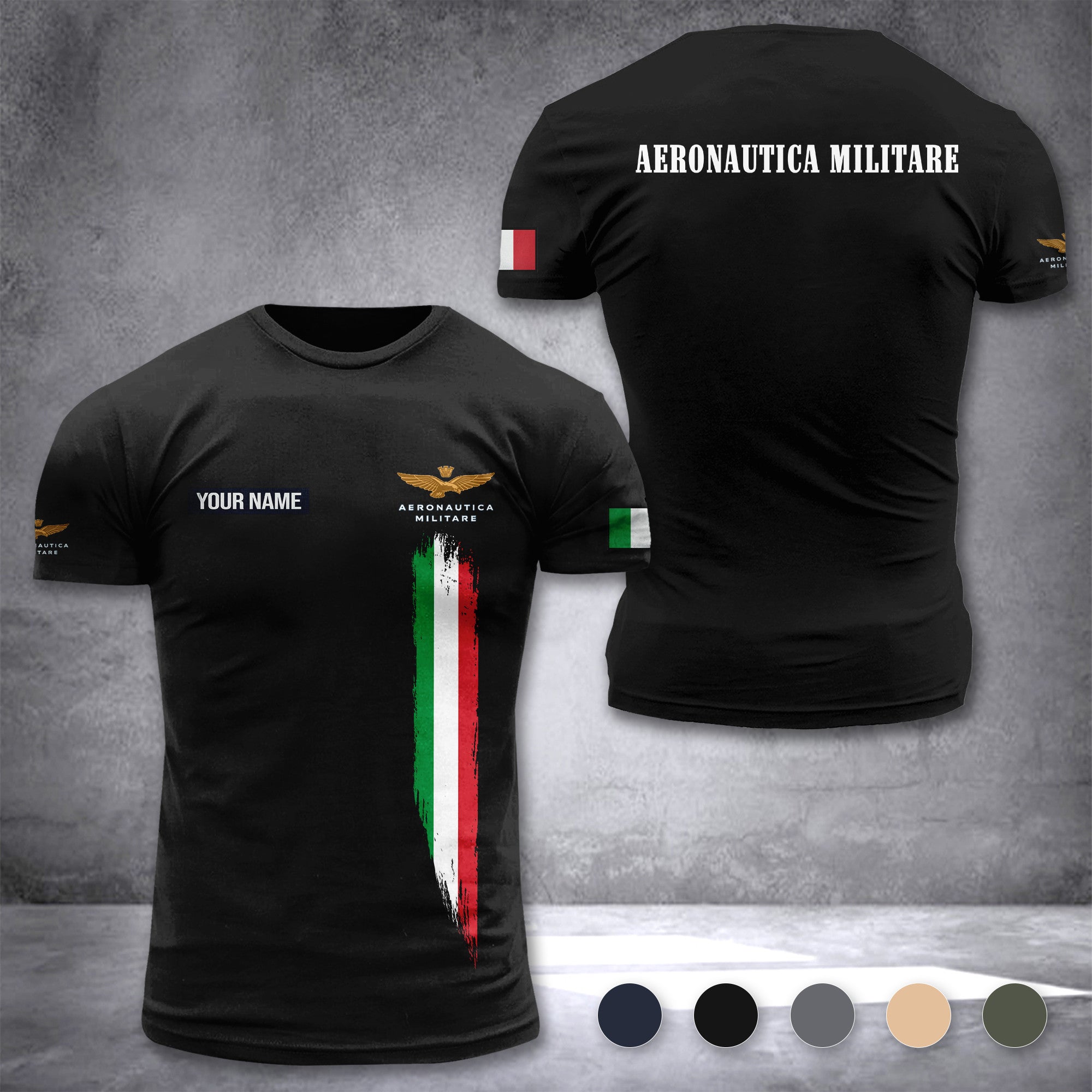 Aeronautica Militare Italy customize T-shirt back
