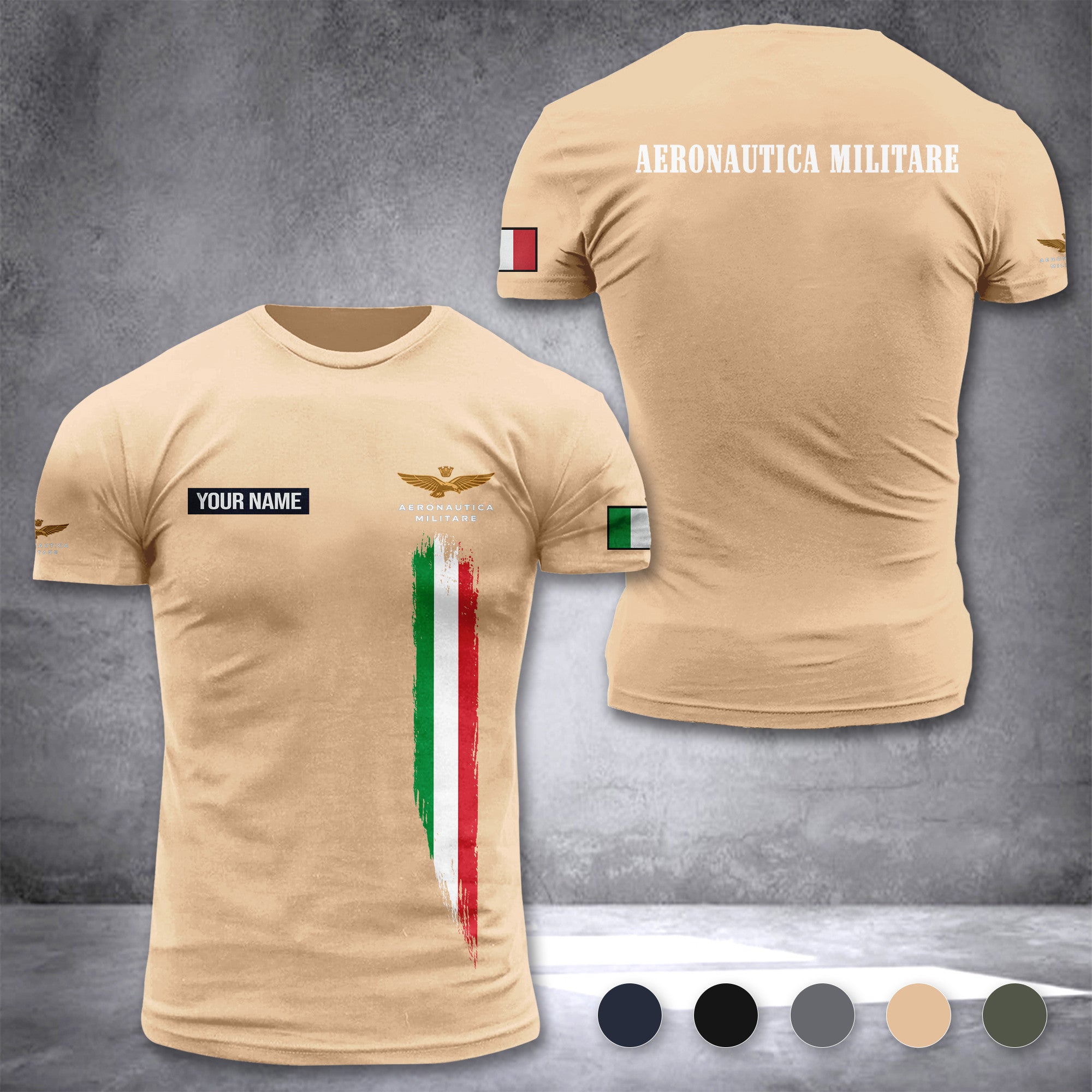 Aeronautica Militare Italy customize T-shirt back