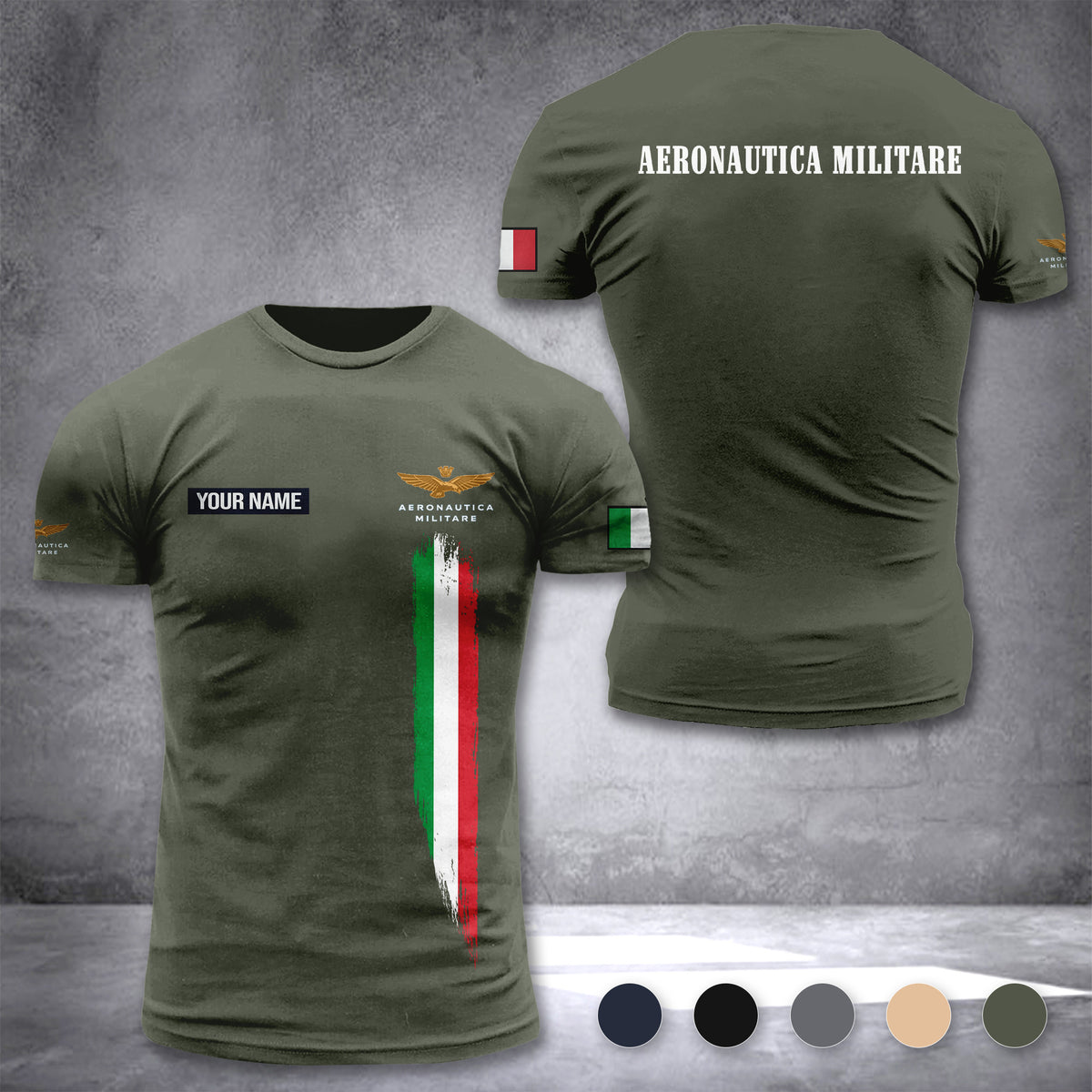 Aeronautica Militare Italy customize T-shirt back