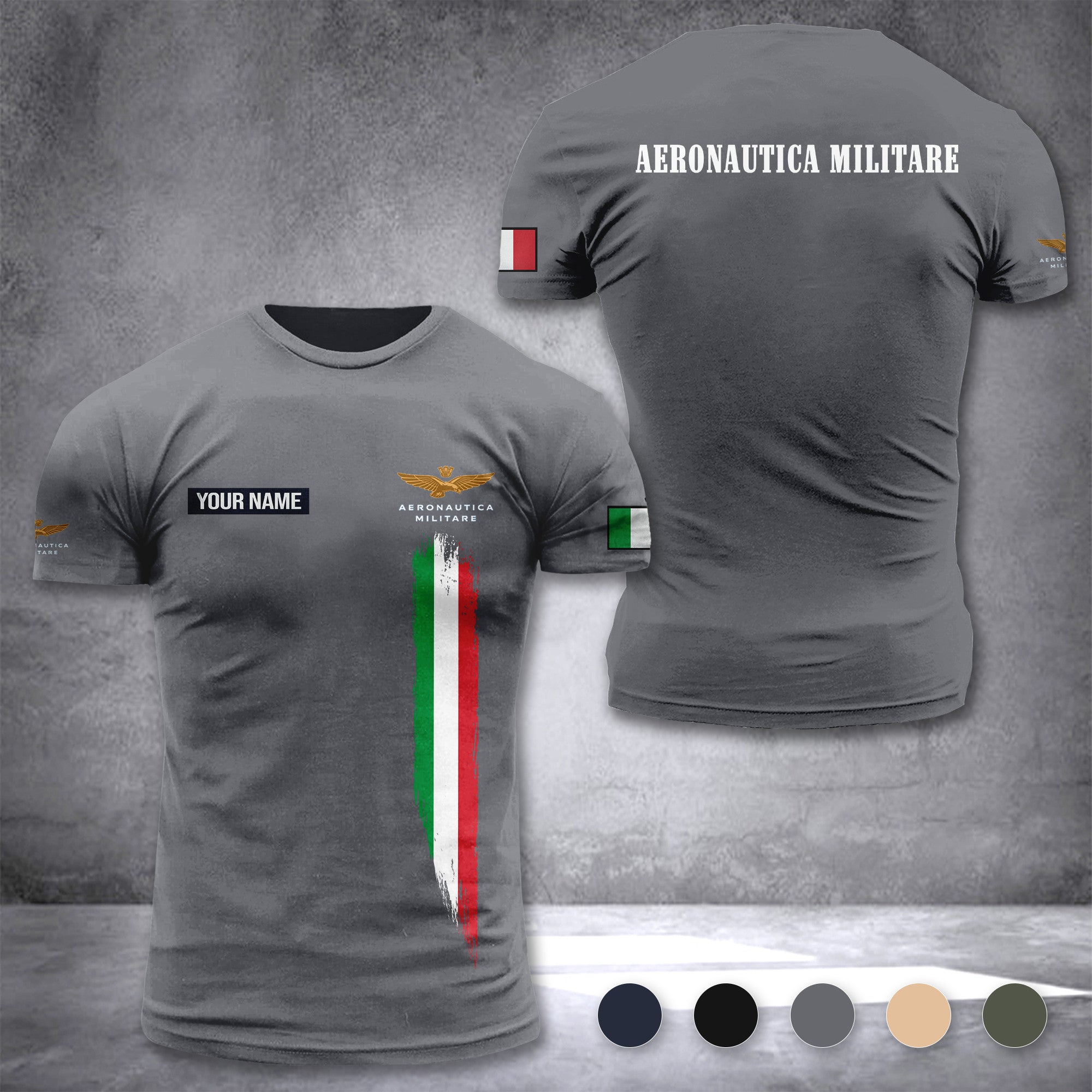 Aeronautica Militare Italy customize T-shirt back