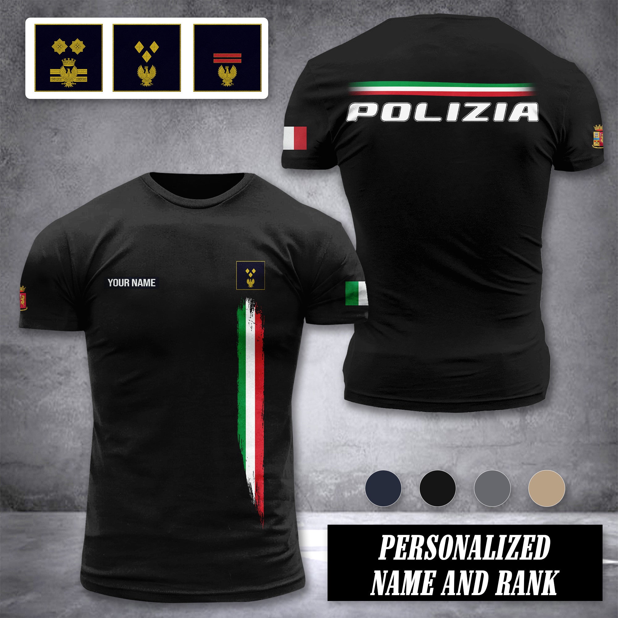 Polizia customize ranking T-shirt 355